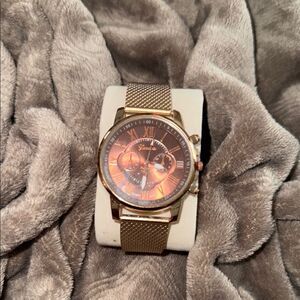 Geneva Gold Mesh Watch Elegant Accessories